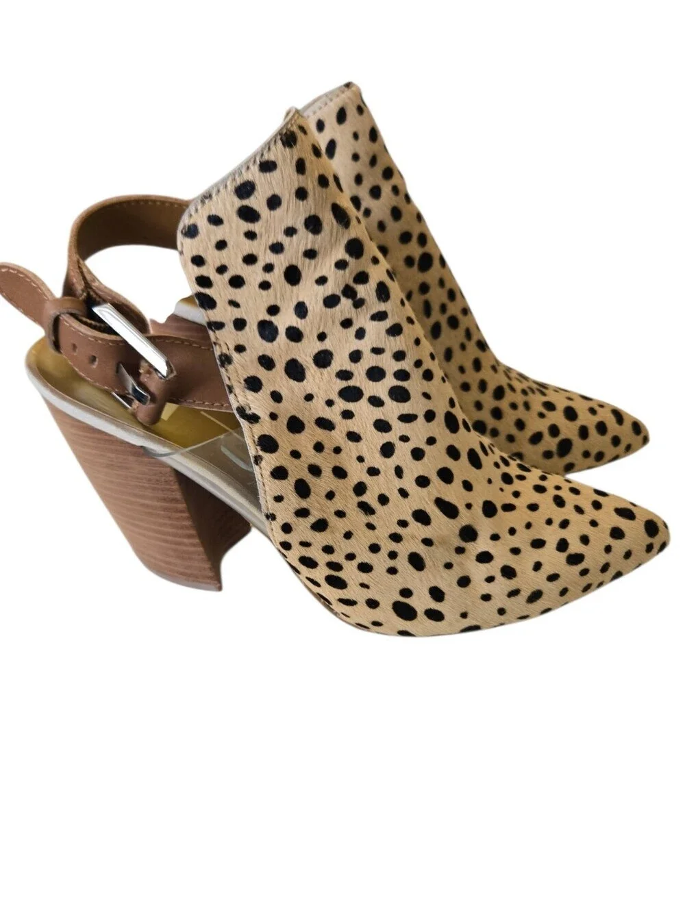🔥🐆 NIB Dolce Vita “Franky” Leopard Calf Hair Slingback Heels 🐆🔥